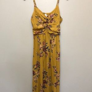 Mustard Floral Maxi Dress